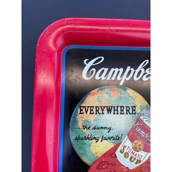 RED VINTAGE 1994 CAMPBELL'S SERVING TRAY TOMATO SOUP ADVERTISING PRE-OWNED - Picture 6 of 11